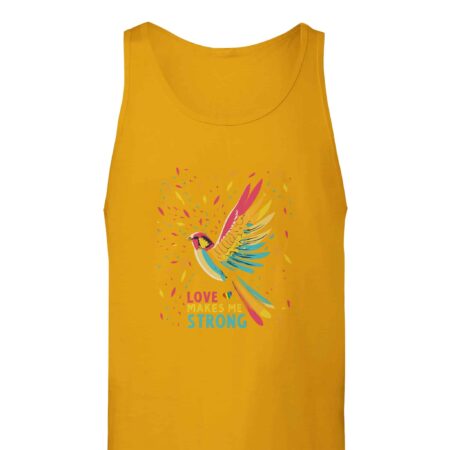 Love Makes Me Strong Tank Top Yellow