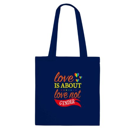 Love Is About Love Equality Tote Bag Navy