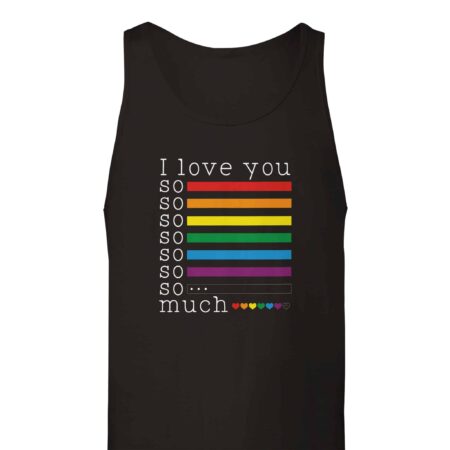 Love Progress Bar Tank Top LGBTQ+ Print Black