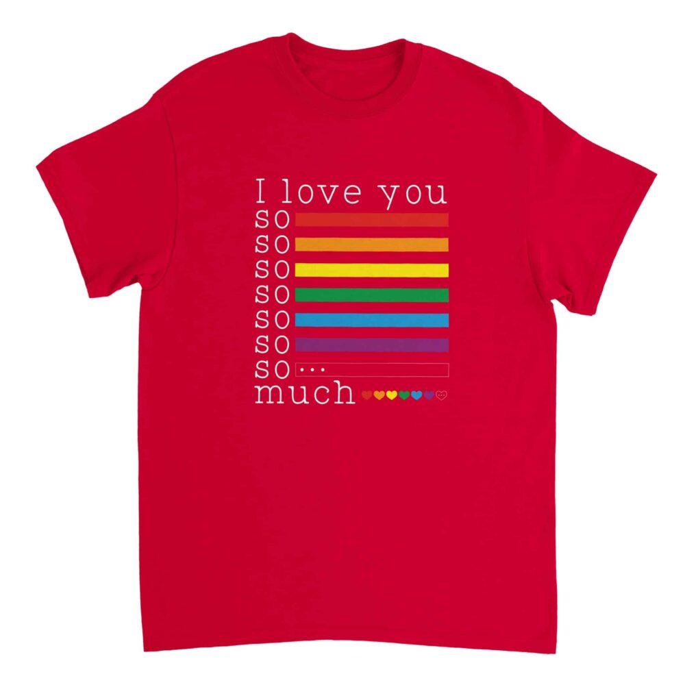Pride Love Progress Bar T-Shirt Red