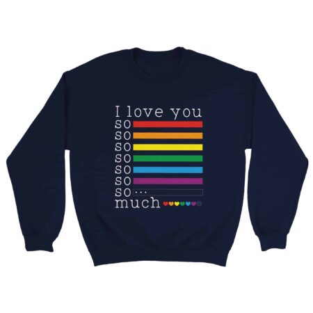 Pride Love Progress Bar Sweatshirt Navy