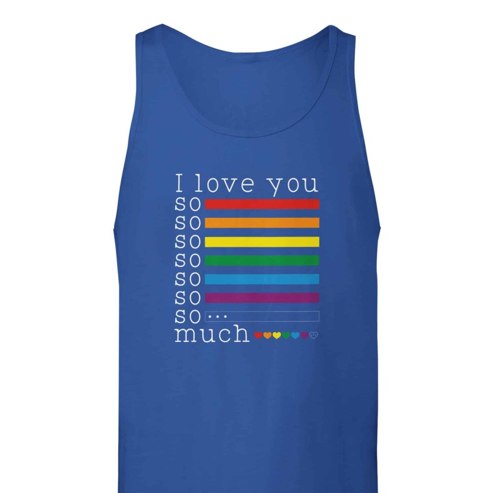 Love Progress Bar Tank Top LGBTQ+ Print Blue