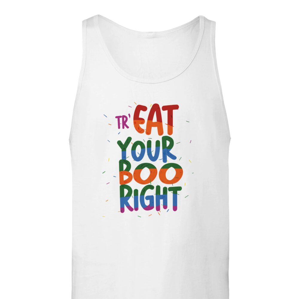 Treat Your Boo Right Funny Tank Top White