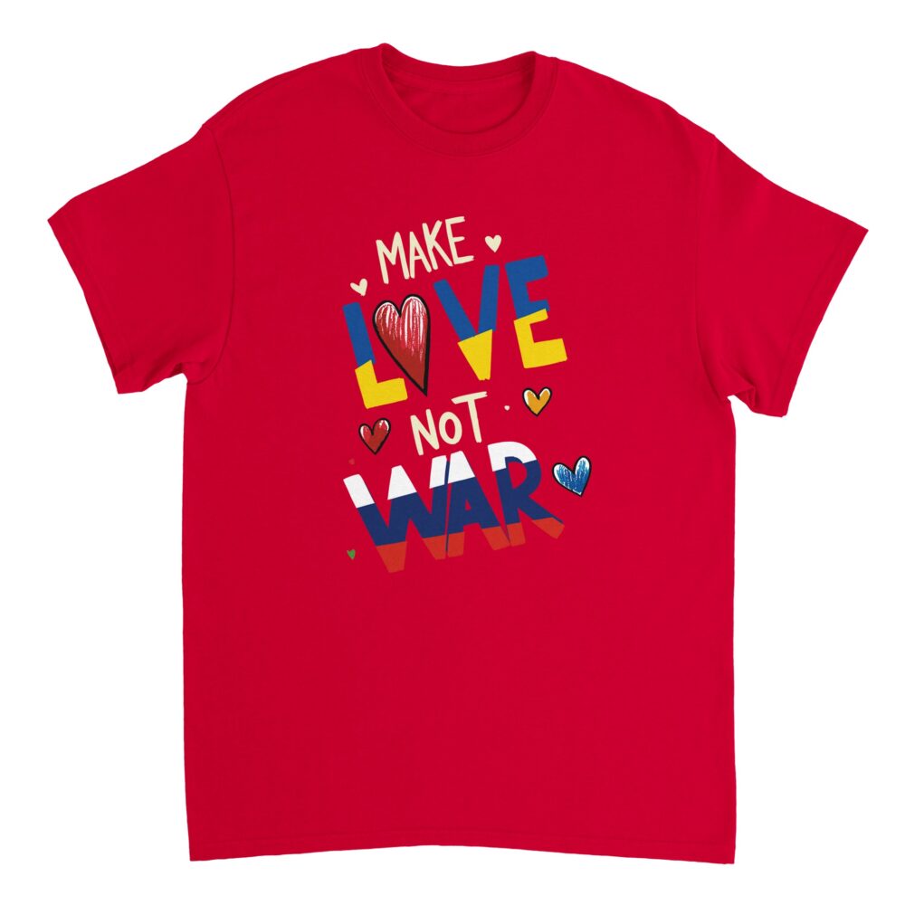 Make Love Not War T-shirt Red