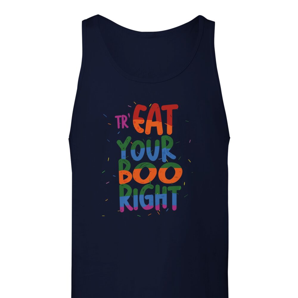Treat Your Boo Right Funny Tank Top Navy