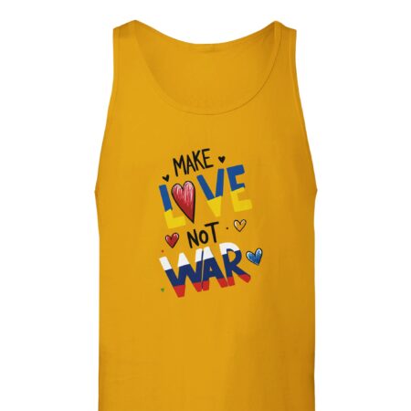 Make Love Not War Tank Top Yellow