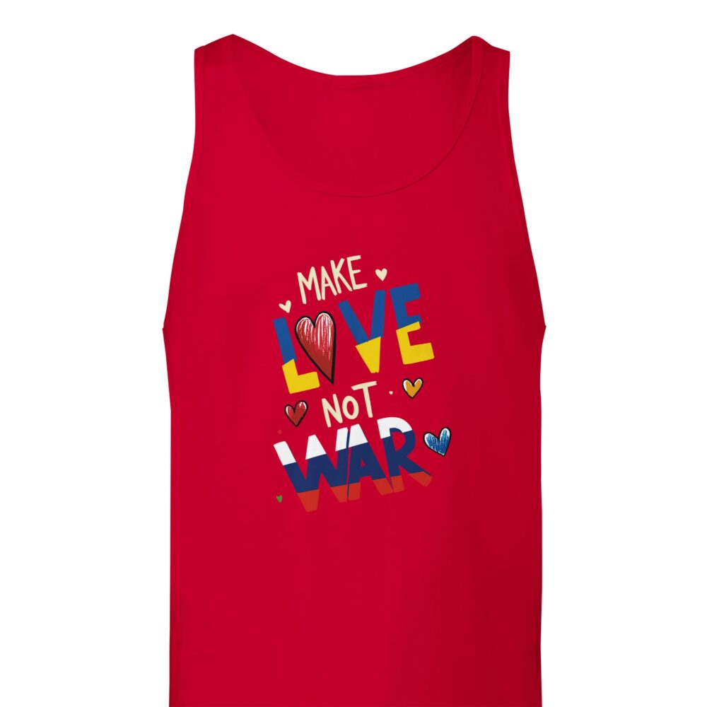 Make Love Not War Tank Top Red