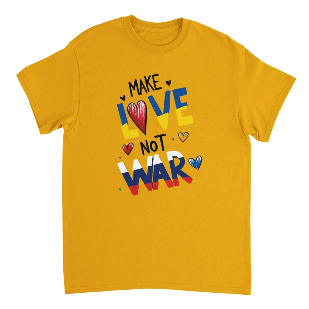 Make Love Not War T-shirt Yellow