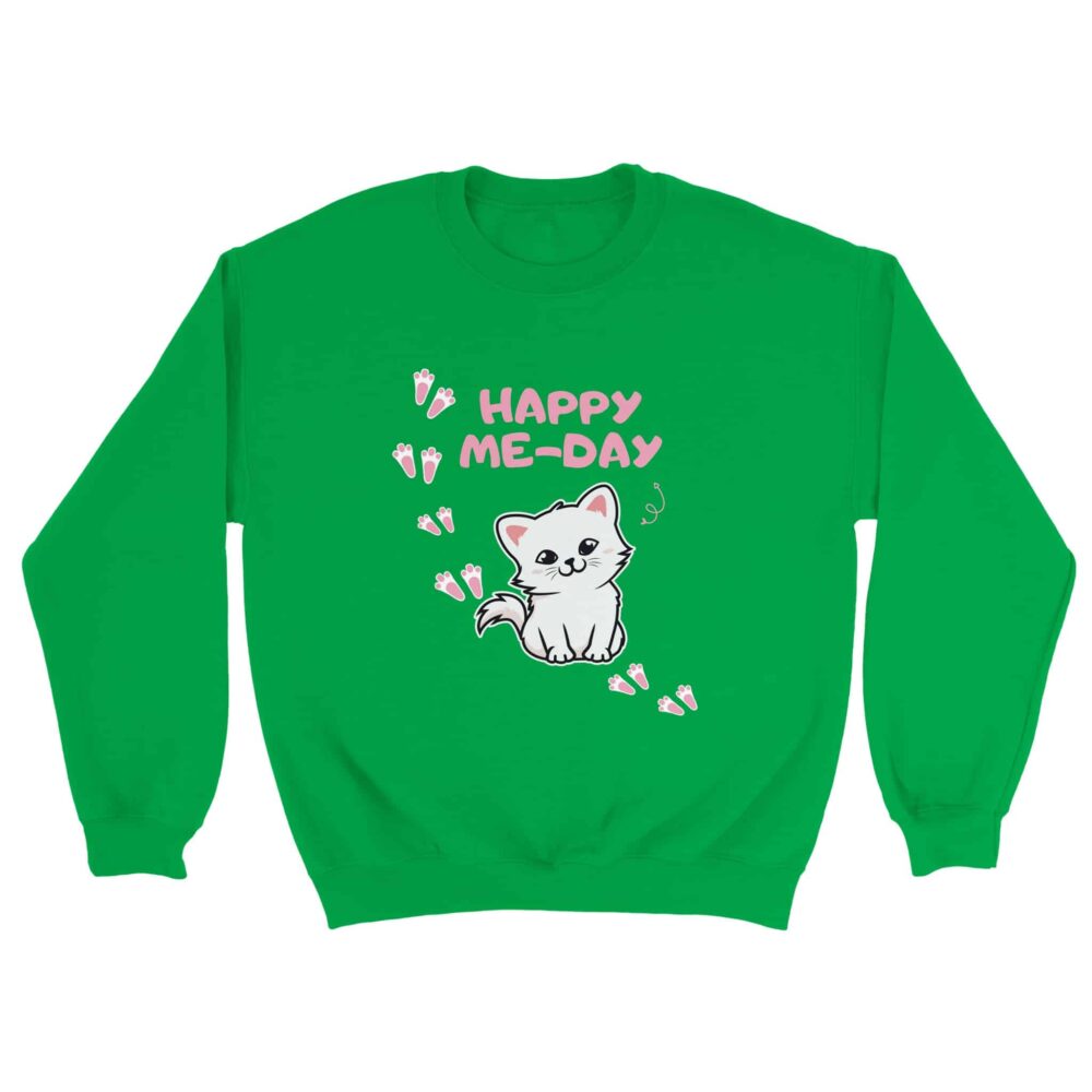 Happy Slogan Sweatshirt Green