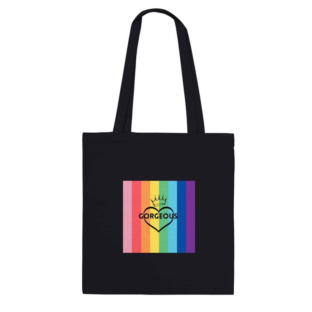 Tote Bag Gay Gorgeous Print Black