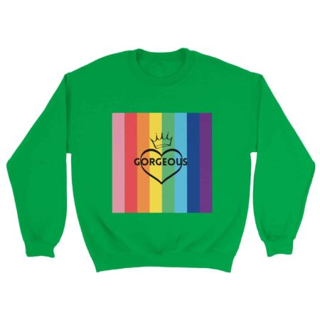 Gay Pride Sweater Gorgeous Print Green