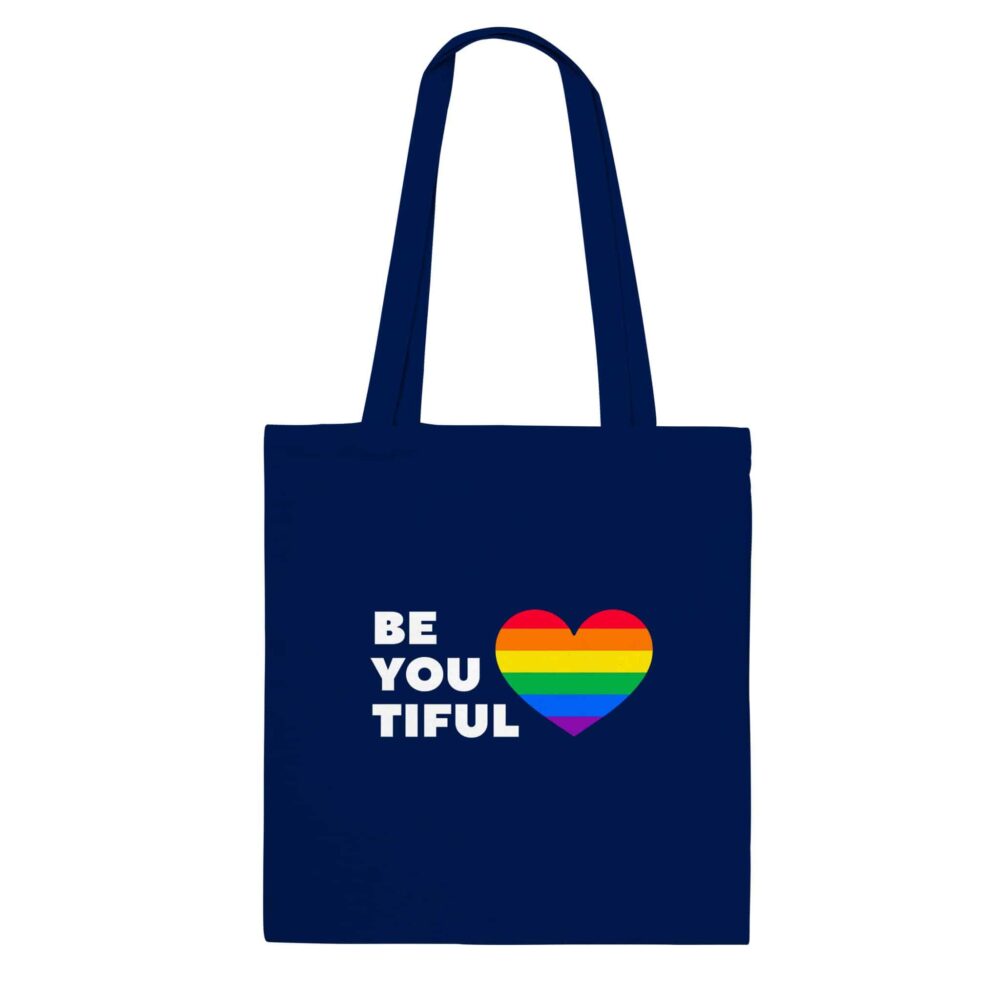 Be You Tiful Pride Tote Bag Navy