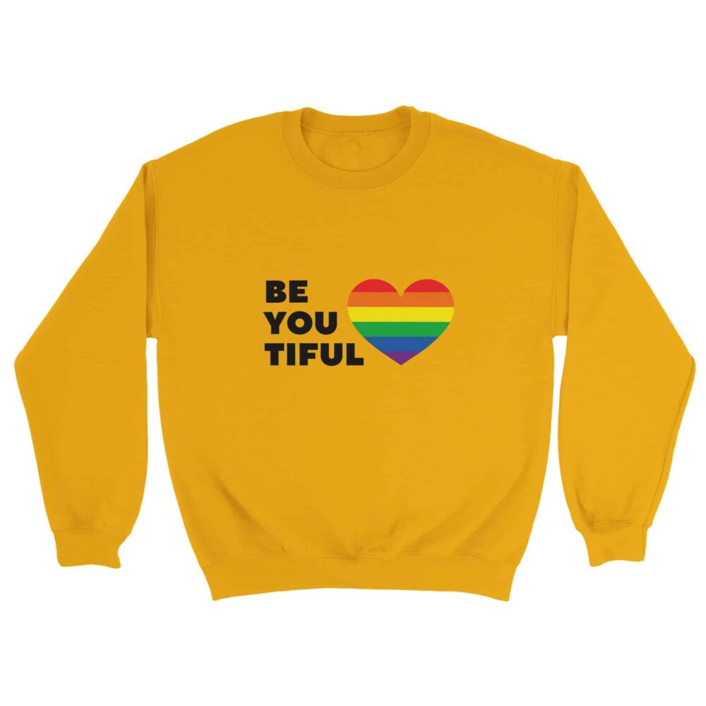 Be You Tiful Pride Sweatshirt Yellow