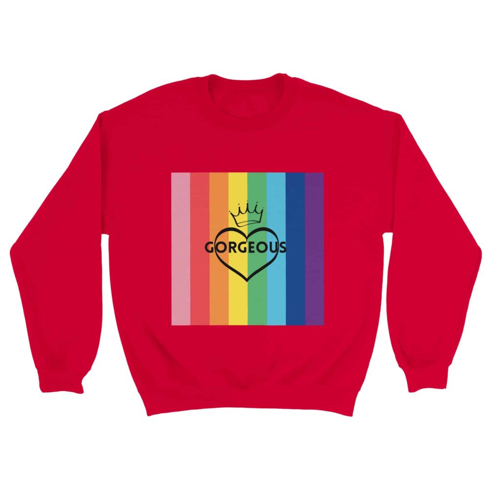 Gay Pride Sweater Gorgeous Print Red