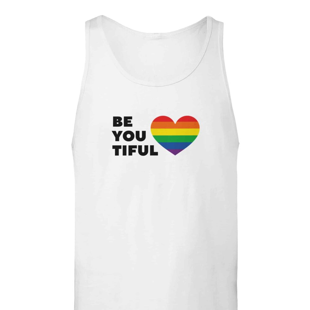 Be You Tiful Pride Tank Top White