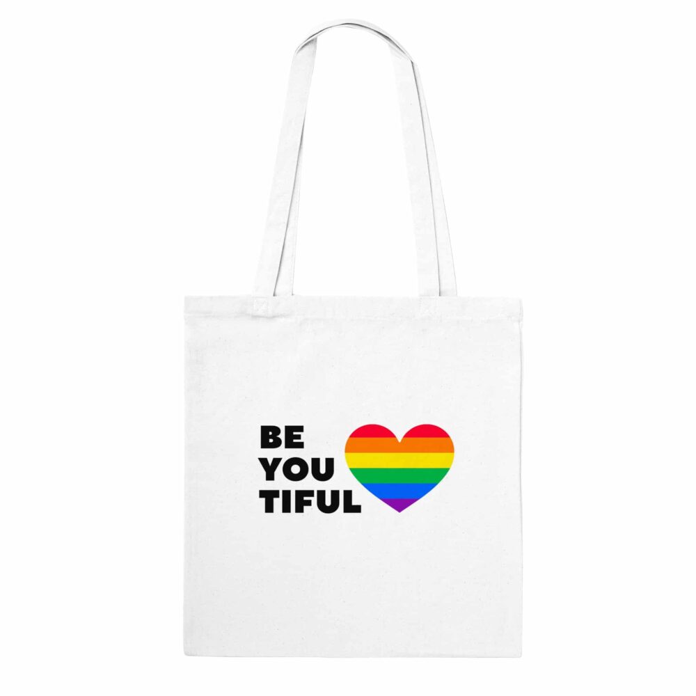 Be You Tiful Pride Tote Bag White
