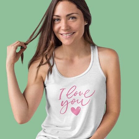 Pride Collection 2024: I love You Tank Top White Unisex