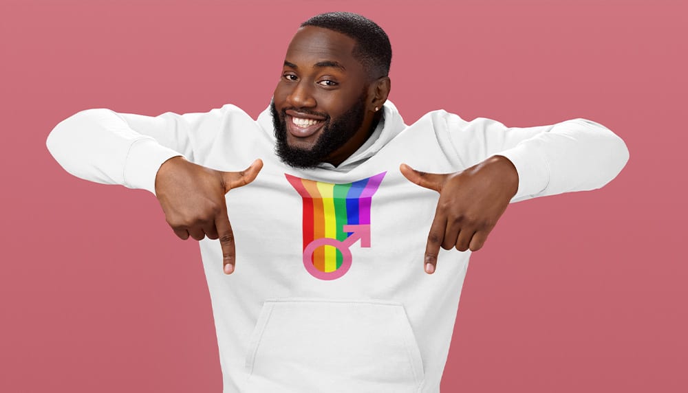 Pride Collection 2024: Male Gender Sign Hoodie
