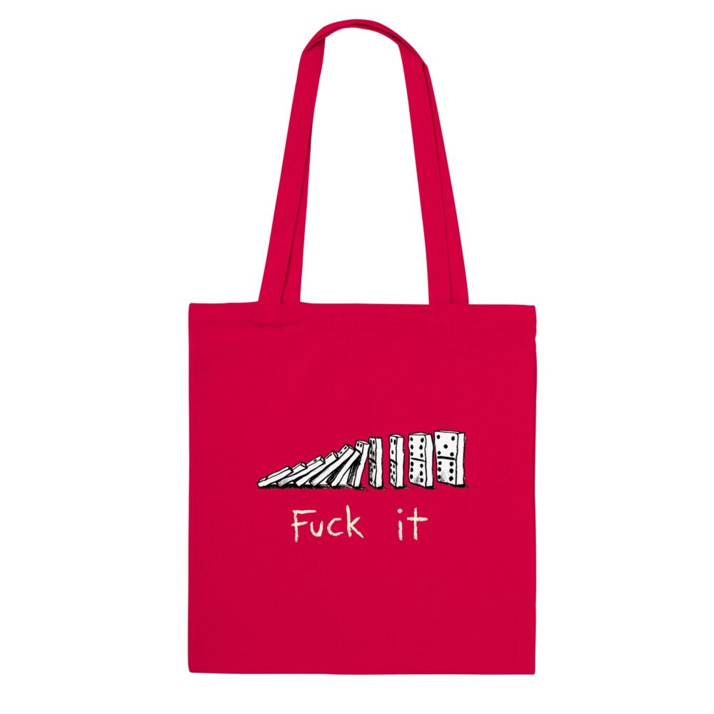 Fuck It Funny Tote Bag Red