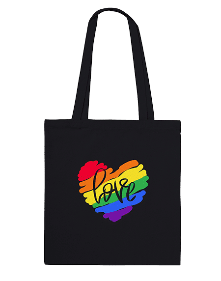 Pride Collection 2024: Tote Bag Love Labeled Heart