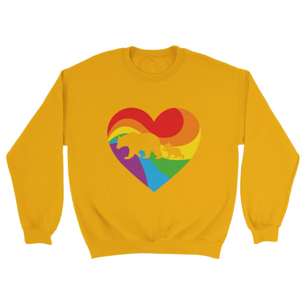 Proud Mom Pride Sweatshirt Yellow
