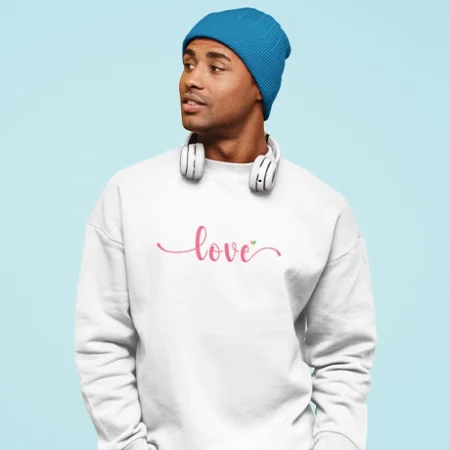 Pride Collection 2024: Love Slogan Sweatshirt White Unisex