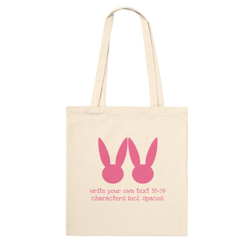 Personalize Love Message Tote bag Natural