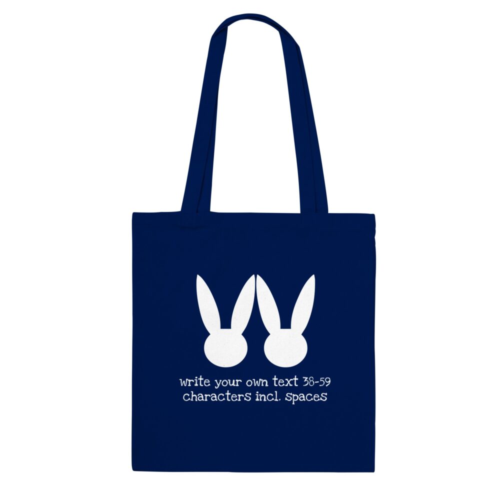 Personalize Love Message Tote bag Navy