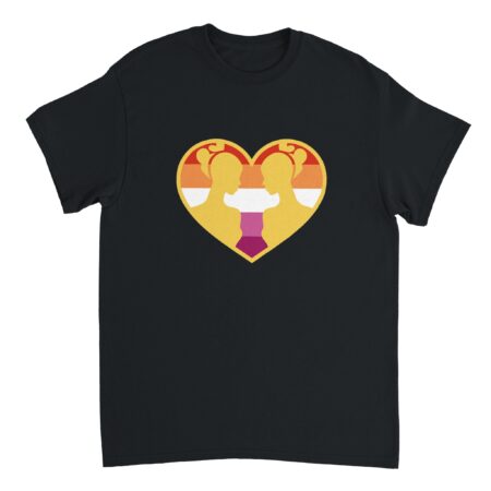 Lesbians Love Valentine T-Shirt Black