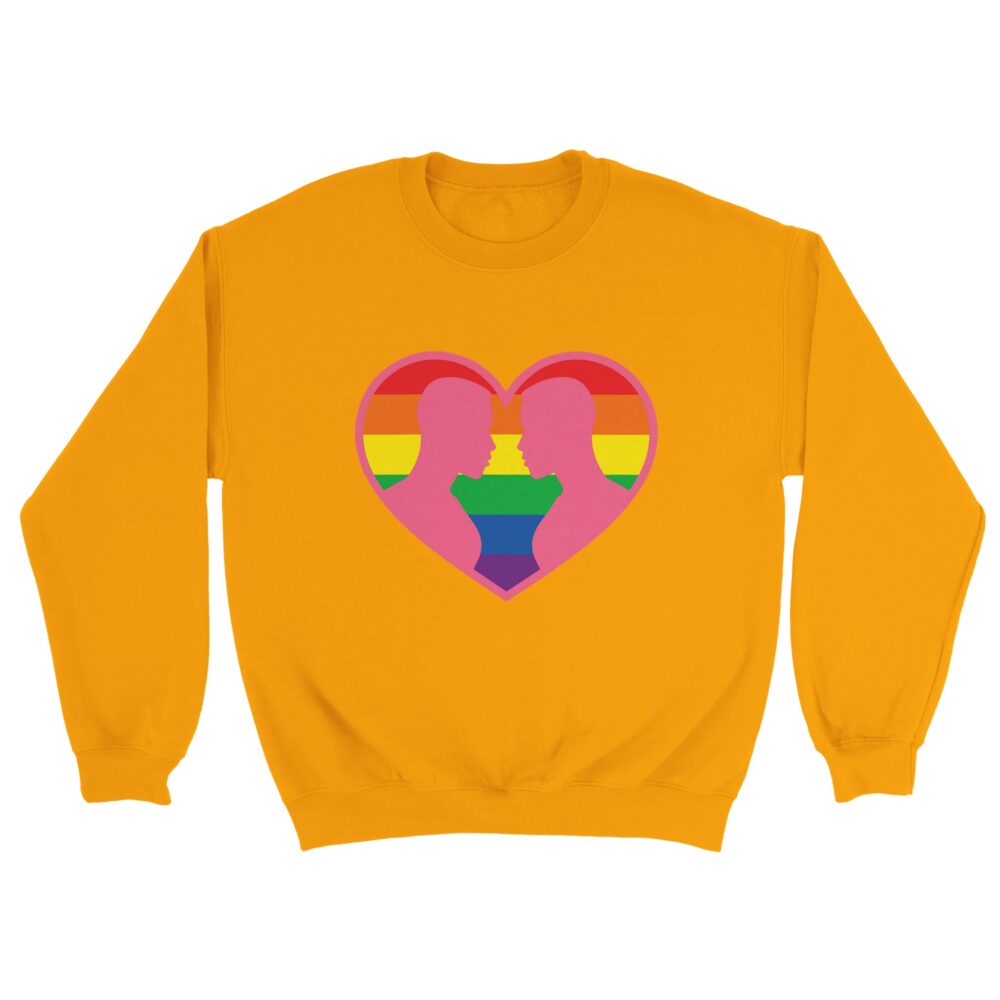 Gays Love Valentine Sweatshirt Yellow