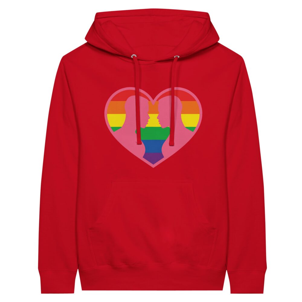 Gays Love Valentine Hoodie Red