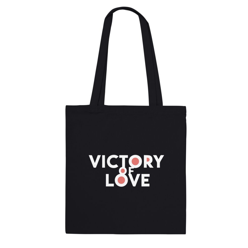 Victory of Love Tote Bag Black