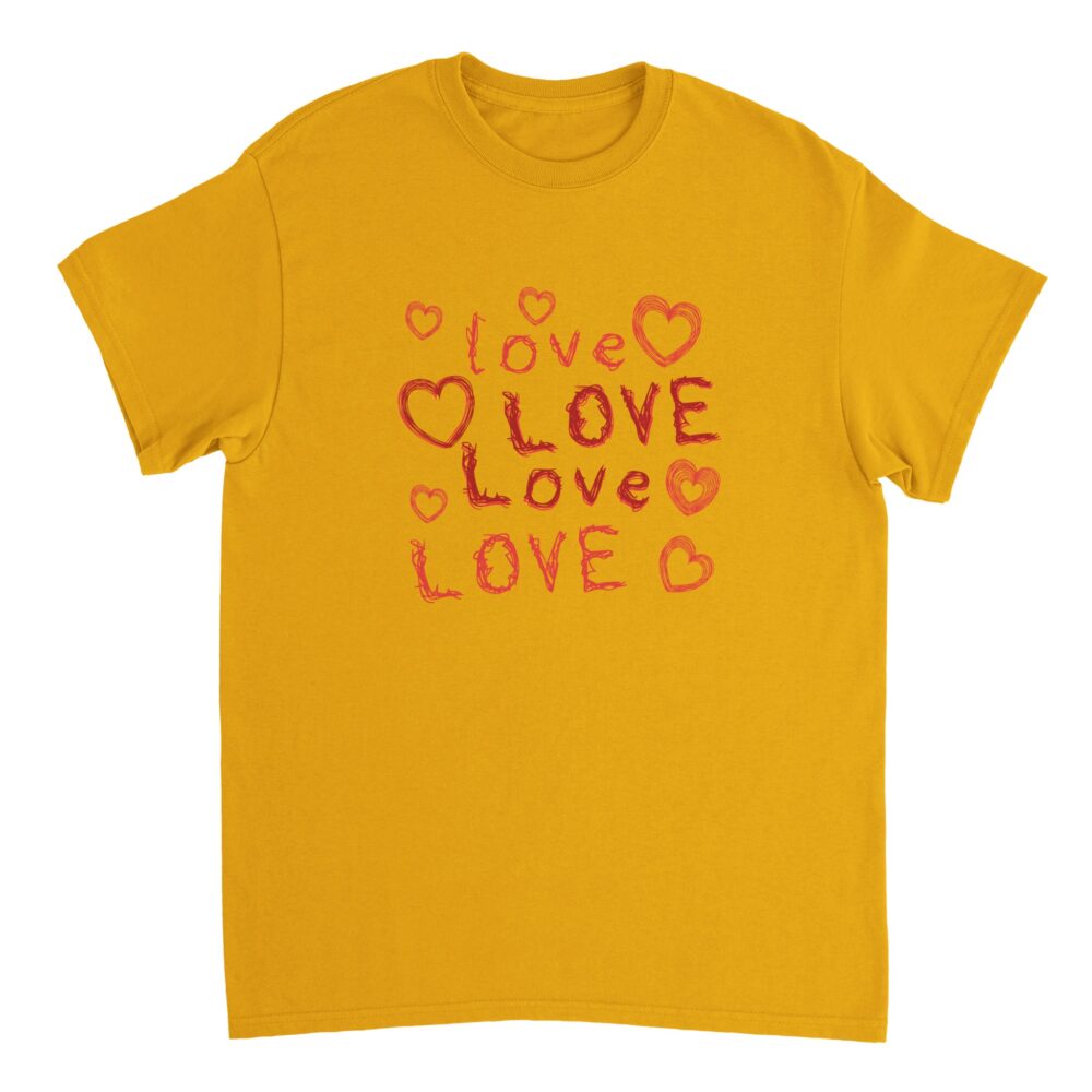 Couples Valentine's T-shirt Yellow