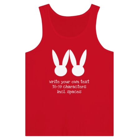 Personalize Love Message Tank Top Red