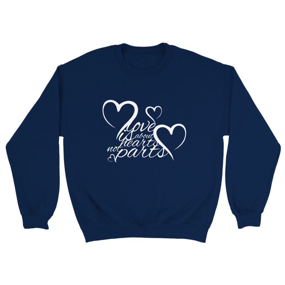 Hearts Not Parts Sweatshirt Navy
