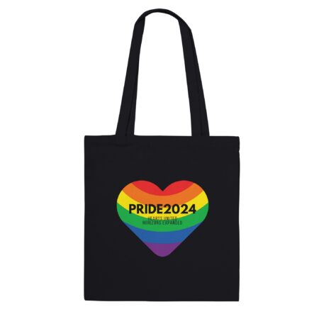 Pride 2024 United Hearts Tote Bag Black