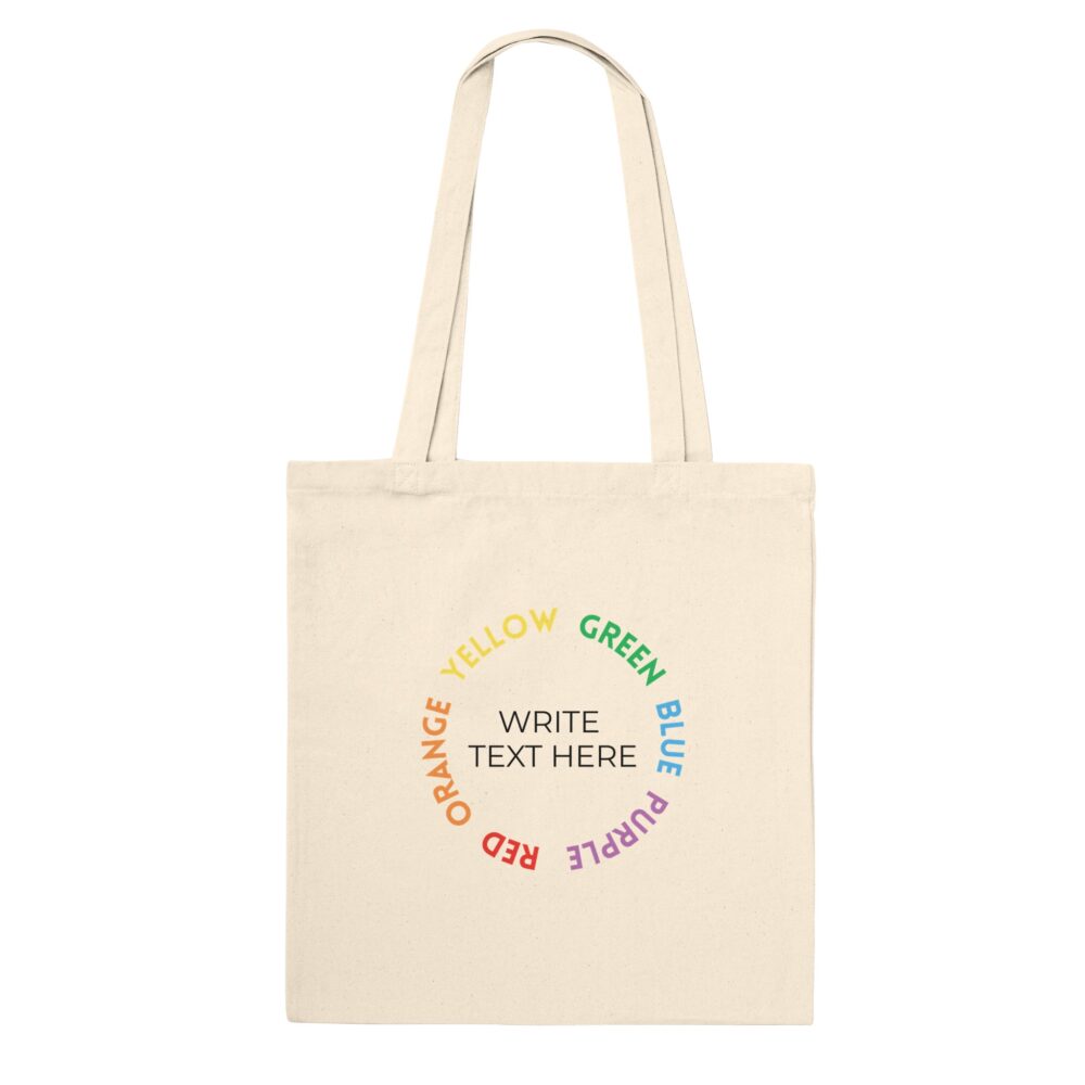 Customizable Tote Bag Acceptance Graphic Natural