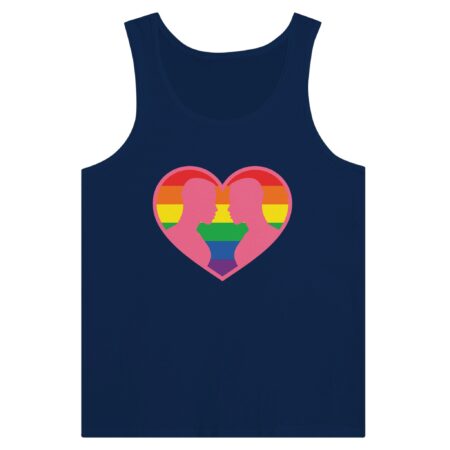 Gays Love Valentine Tank Top Navy