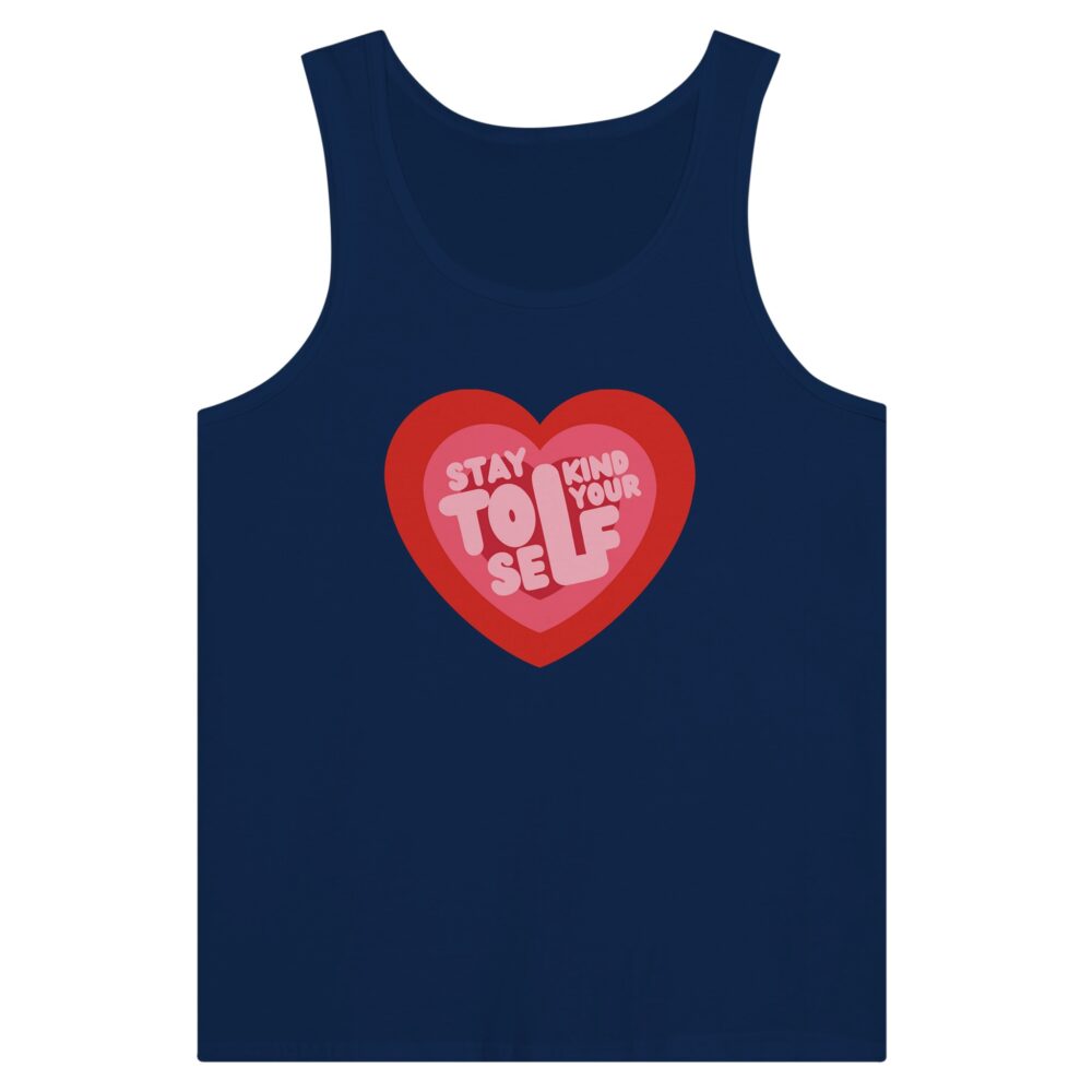 Stay Kind To Yourself Tank Top. Navy