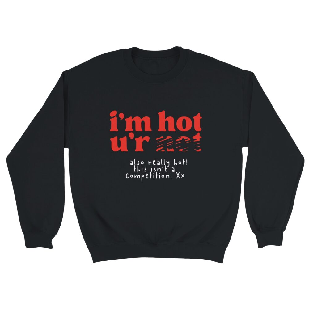 Inner Strength Empowerment Sweatshirt I'm Hot You're Not, Black