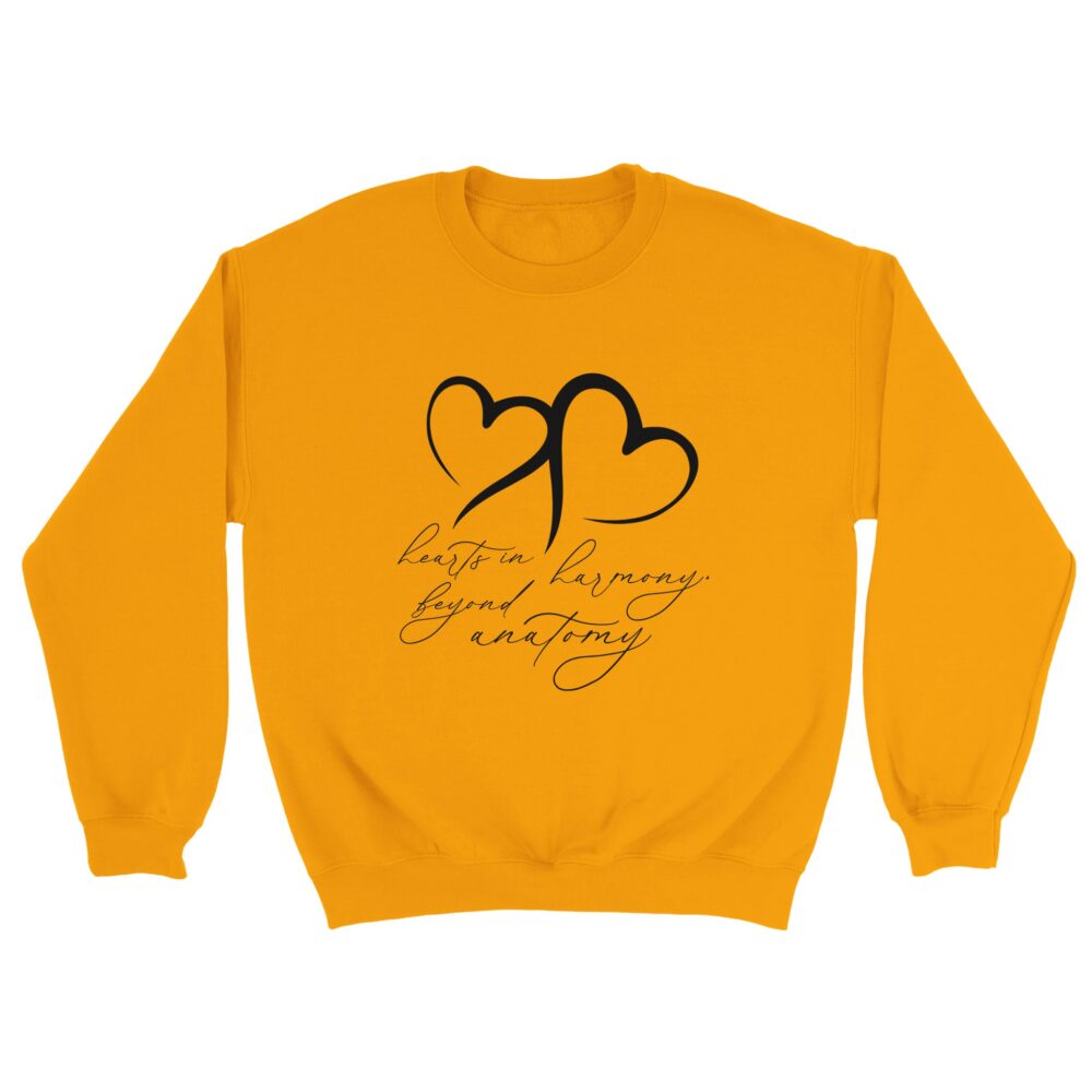 Hearts In Harmony Love Sweatshirt Yellow