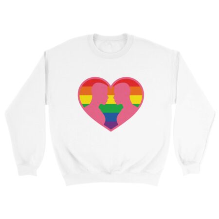 Gays Love Valentine Sweatshirt White
