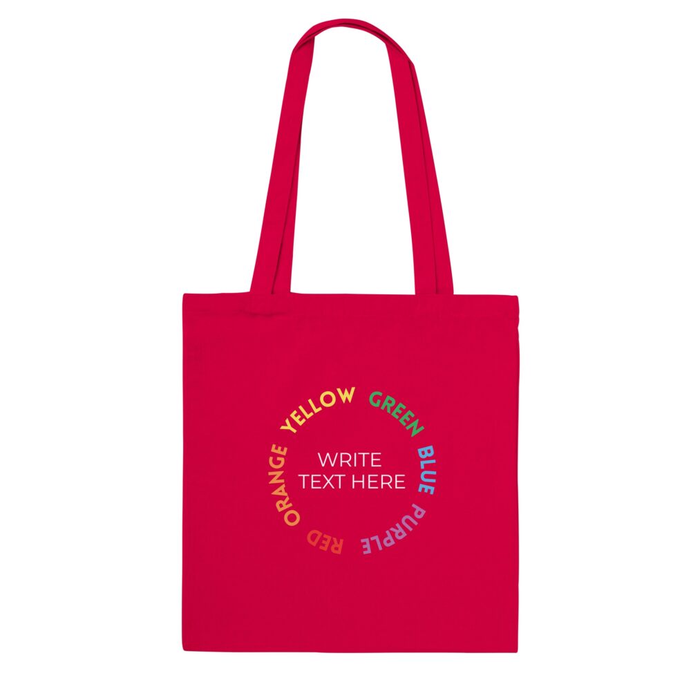 Customizable Tote Bag Acceptance Graphic Red
