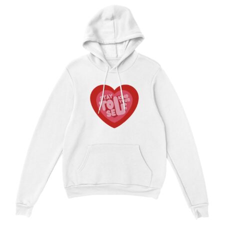 Stay Kind To Yourself Hoodie. White