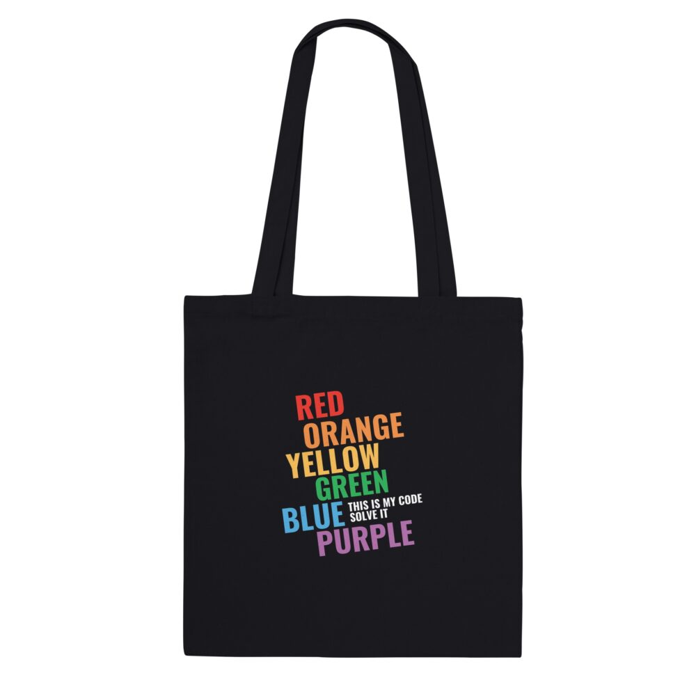 Self-acceptance Pride Tote Bag Black