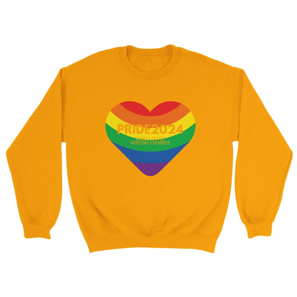 Pride 2024 United Hearts Sweatshirt Yellow