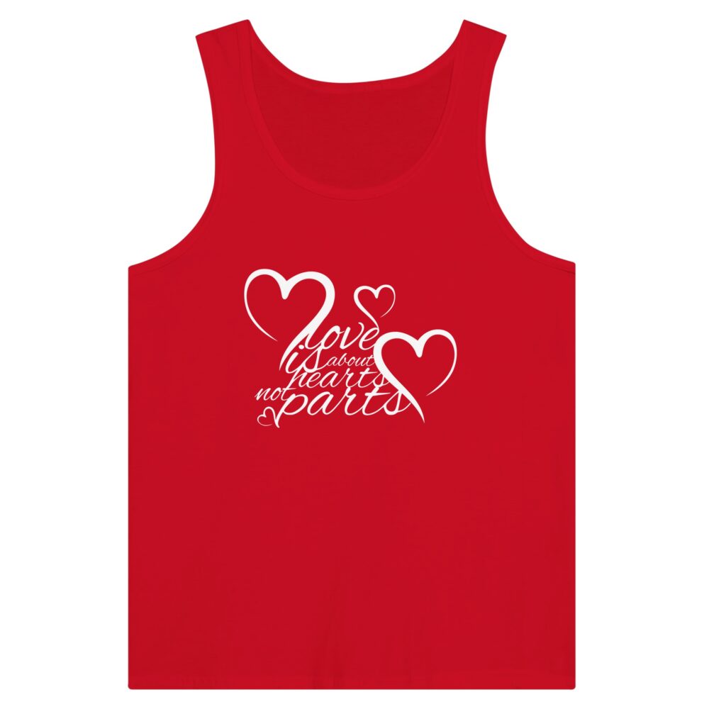 Hearts Not Parts Tank Top Red