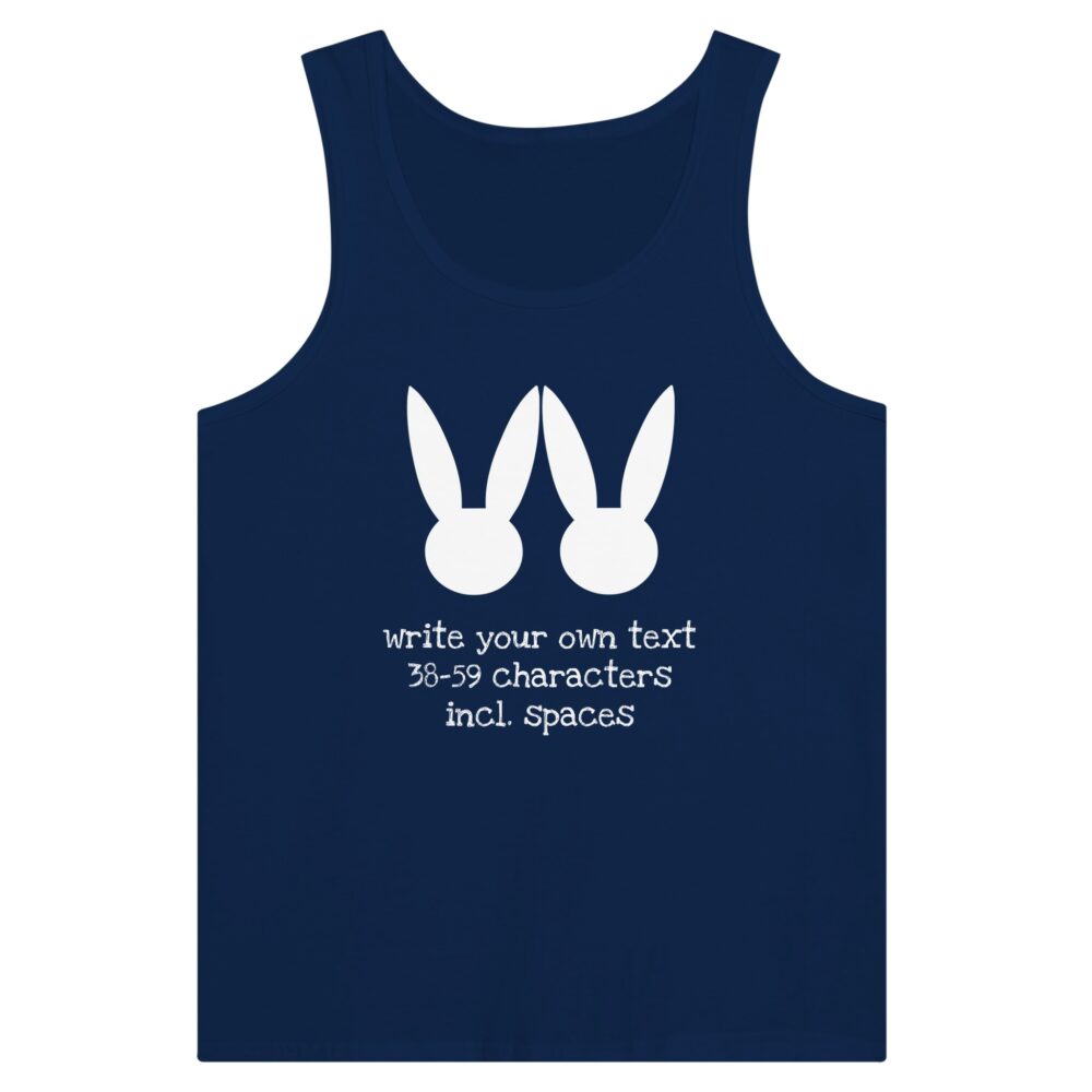 Personalize Love Message Tank Top Navy