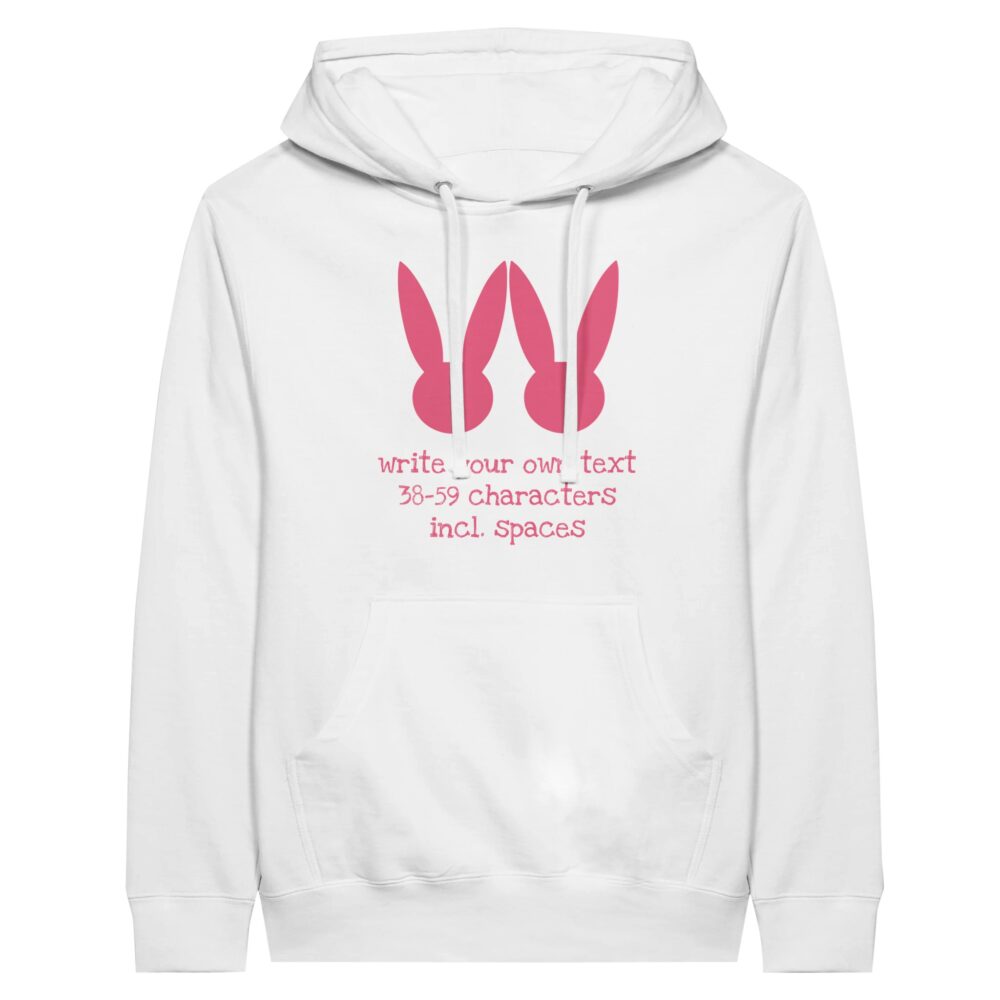Personalize Your Love Message Hoodie White