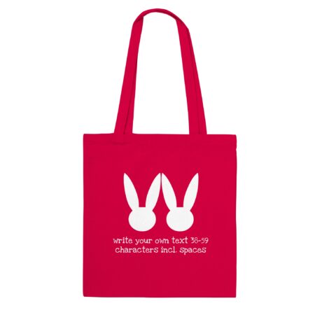 Personalize Love Message Tote bag Red